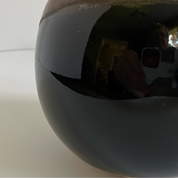 Vintage Vase The Potter’s Craft Sigma Tastesetter Japan drip glass brown 4.5” - Picture 16 of 16